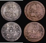 Marriage of George III and Queen Charlotte 1761 26mm diameter (2) in silver and copper, unsigned, Obverse: Conjoined busts right, GEORGIVS . III . ET ...
