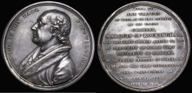 Earl Fitzwilliam 1819, 55mm diameter in silver by J. Wilson, Obverse: Bust left, draped, THE RT HON. EARL FITZWILLIAM. Reverse: Text in 14 lines : HEI...