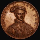 Free Grammar School Birmingham Present Edifice erected 1836 52mm diameter in bronze, by C.F. Carter, manufactured by J. Davis, Obverse Bust of Edward ...