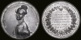 Accession of Queen Victoria 1837 51mm diameter in White Metal by T. Ottley, Obverse: Three-quarter length draped bust of Queen Victoria, left, hair in...