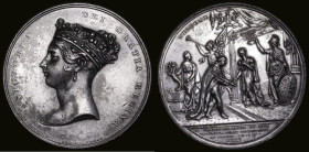 Queen Victoria, Visit to the City of London 1837, 61mm diameter in White Metal by J. Barber, Obverse: Bust left, crowned, VICTORIA DEI GRATIA REGINA, ...