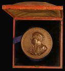 George Frederick Handel - Centenary of His Death 1859, 51mm diameter by W.J. Taylor, Obverse: Draped Bust of George Frederick Handel wearing cap left,...