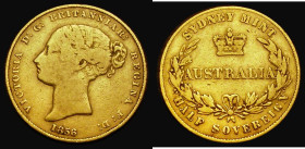 Australia Half Sovereign 1856 Sydney Branch Mint, Marsh 381, McDonald 003a, VG/Near Fine