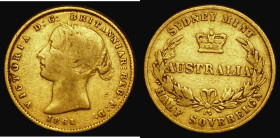 Australia Half Sovereign 1861 Sydney Branch Mint, Marsh 386, McDonald 008, VG/About Fine
