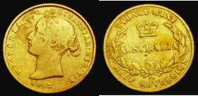 Australia Half Sovereign 1862 Sydney Branch Mint, Marsh 387, McDonald 009, VG/Fine