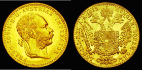 Austria Gold Ducat 1915 Restrike KM#2267 UNC or very near so and lustrous with a small edge nick