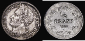 Belgium Half Franc 1838 KM#6 Near VF a scarce issue