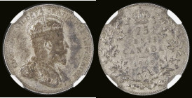 Canada 25 Cents 1909 NGC AU55