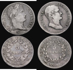France (2) Five Francs An 12M Toulouse Mint, KM#660.8 VG, 1811B KM#694.2 Near Fine