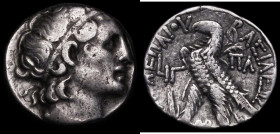 Ancient Egypt. Tetradrachm Cleopatra VII (51-30BC) Alexandria Mint, Year 13, (68BC) Obverse: Diademed head of Ptolemy I right, Reverse: Eagle standing...