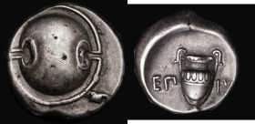 Ancient Greece - Boeotia, Thebes, Silver Stater (c.364-362BC) 21mm diameter, Epa(minondas) magistrate. Obverse: Boeotian shield, Reverse: Amphora with...