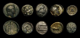 Ancient Greece - Macedonia (5) Alexander III The Great Ae17 Unit, uncertain mint, (c.325-310BC) Obverse: Head of Herakles right, wearing lionskin head...