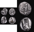 Ancient Greece - Persia - Lydia Achaemenid Empire, Ar Siglos (450-330BC) Persian Imperial Coinage, (3) the first, Obverse: King as archer, kneeling ri...