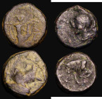Ancient Greece - Salamis, Cyprus (2) Ae12, Evagoras II (c.350-300BC) Obverse: Helmeted head of Athena left, Reverse: Forepart of Bull left, Sear 5828,...