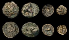 Ancient Greece (4) Bithynia, Prusias II Ae20 (183-149BC) Obverse: Head of Dionysus right, laureate, Reverse: Centaur Chiron walking right, cloak over ...