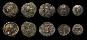 Ancient Greece (5) Crete, Phaistos Ae15 (c350-300BC) Obverse: Winged Talos advancing right, hurling stone, Reverse: Hound walking right, sniffing the ...