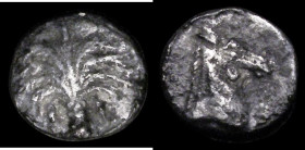 Ancient Greece, Carthage, Zeugitana Ar Litra (320-310BC), Obverse: Palm Tree, Reverse: Horses head right, 0.57 grammes, SNG Copenhagen 74, Fine, Rare