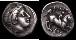 Ancient Greece, Macedonia 1/5 Tetradrachm Philip II (359-336BC), Amphipolos Mint. struck 323-315BC, Obverse: Head of Apollo right, Reverse: &Phi;I&Lam...