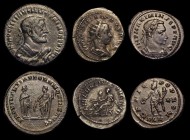 Roman (3) Ae Follis Diocletian (AD305) London. Post abdication issue, Obverse: Laureate bust right wearing imperial mantle, DN DIOCLETIAN FELISSIMO AV...