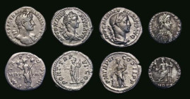 Roman (4) Siliqua Honorius (395-423AD) Milan. Obverse: Bust right, pearl-diademed, draped and cuirassed DN HONORIVS PF AVG (legend partly off the flan...
