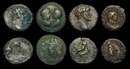 Roman (7) Billon Tetradrachm Nero & Poppaea Year 11 (64-65AD) Alexandria. Obverse: Radiate head of Nero right, [NE&Rho;&Omega; K&Lambda;] AY KAI&Sigma...
