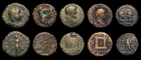 Roman (9) Sestertius Gordian III (241-243AD) Obverse: Bust right, Laureate, draped and cuirassed, IMP GORDIANVS PIVS FEL AVG, Reverse: Libveralitas st...
