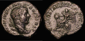 Roman Ae As Geta (210-212AD) Rome Mint. Obverse: Head right, laureate, with slight drapery on shoulder, P SEPTIMVS GETA PIVS AVG BRIT, Reverse: Victor...