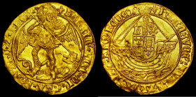 Angel Henry VIII S2268 Second Coinage Henry VIII in title about as struck and brilliant exceptionally fine detail in the central designs both sides 3 ...