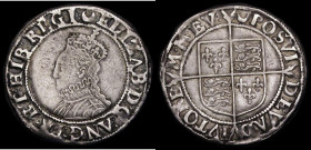 Shilling Elizabeth I Sixth Issue, Bust 6B, S.2577 mintmark Crescent, 5.81 grammes, Fine/Good Fine