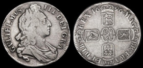 Crown 1696 First Bust, OCTAVO edge, the edge lettering weak and blundered in parts, VG/Near Fine with some edge bruise and a thin scratch on the obver...
