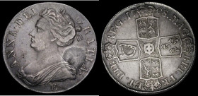 Crown 1708E SEPTIMO edge, Z-type 1 in date, straight 7, with small 08, BRI.FR legend, ESC 106, Bull 1356, Bold Fine with a dark toned area on the obve...