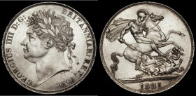 Crown 1821 SECUNDO ESC 246, Bull 2310 EF with reflective fields, some light contact marks and hairlines barely detract, an eye-catching example