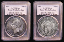 Crown 1826 SEPTIMO Esc 257 deeply toned FDC and graded PR64 by PCGS rare and desirable thus