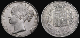 Crown 1845 Cinquefoil Stops on edge ESC 282, Bull 2564 VF/NVF with pleasing portrait