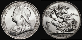 Crown 1897 LXI ESC 313, Bull 2603, GVF/NEF cleaned