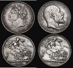 Crowns (2) 1822 SECUNDO edge, ESC 251, Bull 2318, Bold Fine with a scratch in the obverse field and some small edge bruises,1902 ESC 361, Bull 3560, F...