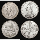 Double Florin 1889 ESC 398, Bull 2701 Bright GVF/NEF with some contact marks, Crown 1935 ESC 375, Bull 3651, NEF with touches of gold tone