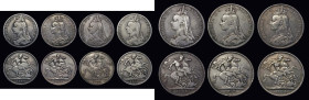 Crowns (7) 1889 (5), 1890 (2) VG to Near Fine