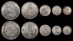 GB and World (5) GB (4) Halfcrown 1887 Jubilee Head ESC 719, Bull 2771, Davies 640 dies 1A, EF and lustrous with some hairlines, Florin 1887 Large J. ...