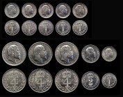 Maundy Odds (14) all Edward VII types, Fourpences (3) 1904, 1905, 1907, Twopence 1907 EF, Pennies (10) 1905 (9), 1907 NEF to GEF a few with hairlines