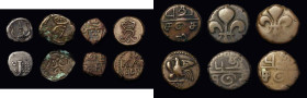 India - European Influences (7) French India (3) Pondichery Doudou undated (1720-1835) KM#35 (2) both VG, Pondichery Doudou 1836, the 1 of the date of...