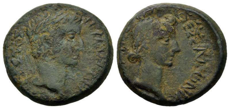 Tiberius, with Julia Augusta (Livia) (14-37). Macedon, Thessalonica. Æ (23,2mm,1...