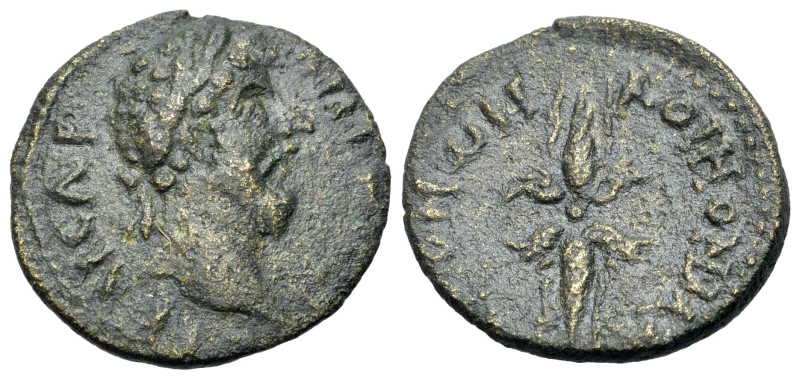 Marcus Aurelius (161-180). Macedonia, Koinon. Æ (22mm, 5,46g, 12h). Laureate hea...