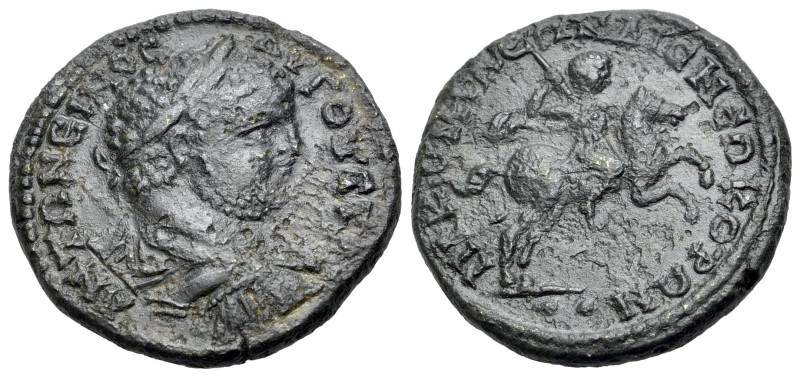 Caracalla (198-217). Bithynia, Nicomedia. Æ (26mm, 11,75g, 8h). Laureate head r....