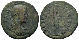 Gordian III (238-244). Caria, Aphrodisias. Æ (35,7mm, 22g). Laureate and draped bust r. R/ cult statue of Aphrodite of Aphrodisias right between seate...