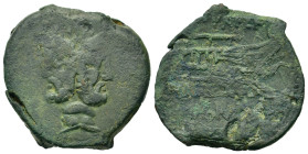 L. Titurius L.f. Sabinus, Rome, 89 BC. Æ As (26,7mm, 12.4g). Laureate head of bearded Janus; I (mark of value) above. R/ Prow of galley right; L•TITVR...