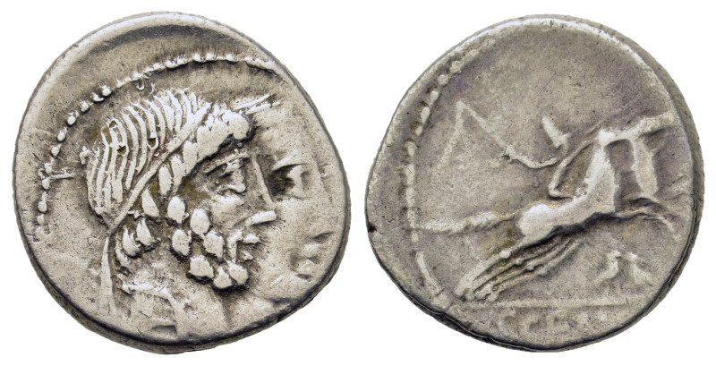 C. Censorinus, Rome, 88 BC. AR Denarius (16,4mm, 3.9g). Rome. Jugate heads of Nu...