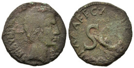 Augustus (27 BC-AD 14). Æ As (24,9mm, 7.1g). Rome. C. Gallius Lupercus. Bare head r. R/ Large SC. RIC 379.