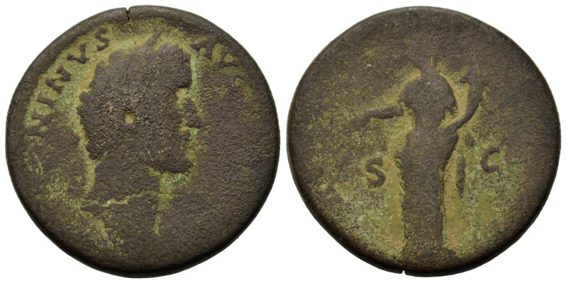 Antoninus Pius (138-161). Æ Sestertius (32,6mm, 21.6g). Rome, AD 139. Laureate h...