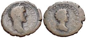 Antoninus Pius, with Marcus Aurelius as Caesar (138-161). Æ As (29mm, 10.38g, 6h). Rome mint. Laureate head of Antoninus Pius r. R/ Bareheaded, draped...